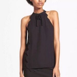 Sleeveless high neck tank top with scallop and bow Victoria Beckham x Target